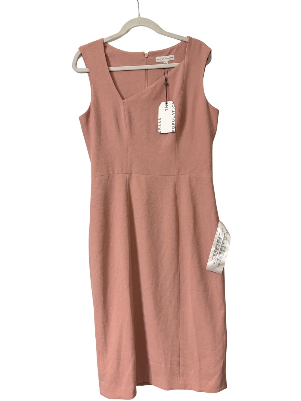 Dress the Population Remi Midi Sheath Dress in Blush XL - Picture 5 of 7